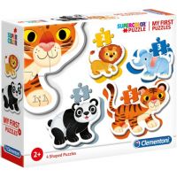 Animale sălbatice 4 in 1 Supercolor puzzle formă - Clementoni