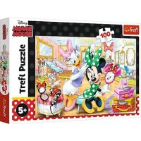 Daisy și Minnie la salon de înfrumusețare puzzle 100 bucăți - Trefl