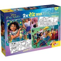 Disney Encanto 2 în 1 maxi puzzle 2x60 piese și carte de colorat 50x35cm - Lisciani