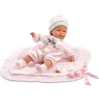 Păpuşă fetiţă nou născut cu biberon 38cm