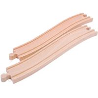 Set accesoriu şine pantă din lemn 2 bucăţi