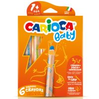 Carioca: 3 in 1 cretă cerată pentru bebeluşi set de 6 bucăţi - 3/-/3-az-1-ben-bebi-zsirkreta-6db-os-carioca.jpg