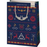 Green Grass Harry Potter Crăciun pungă cadou dimensiune mare premium 26x14x33cm