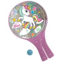 Set de tenis de plajă cu unicorn și minge