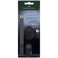 Faber-Castell: GRIP Sparkle set de 4 creioane grafit negre cu radieră și ascuțitoare - 4/3/43e763411a56671e44bf78b2e63486ce08c5f0e9fa88d75c86182d199f4cd9c9.jpg