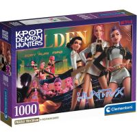 K-Pop Vânătorii de Demoni - Zoey, Rumi și Mira puzzle de 1000 de piese cu poster - Clementoni