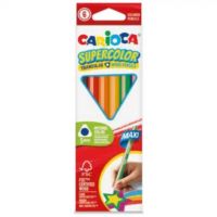 SuperColor triunghiular 6 bucăți maxi set creioane colorate - Carioca - 4/d/4de5cafd0d3ae23588324c15a5b4c993ab93e18a0efcf249b0920553b8a5f5b8.jpg