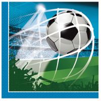 Șervețel de hârtie cu două straturi, tematică fotbal, pachet de 20 bucăți.