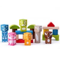 Set jucărie colorată lemn de 26 bucăți