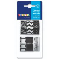 PlayBox: Bandă adezivă decorativă în culori negru și alb, set de 6 bucăți. - 6/4/645c01911d818651ce8ba3f5cbde81fee6e6f81c19e3bb620fe1085de8051f2d.jpg