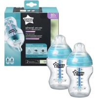 Tommee Tippee: biberon Advanced Anti-Colic, turcoaz, set de 2 bucăți, 260 ml (0 luni+)
