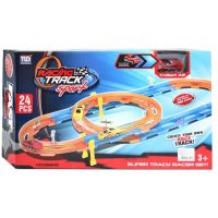 Super Track 24 bucăți Set pistă de curse cu mașină 1/64