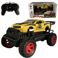 RC Off-Road mașină de jucărie galbenă Camaro cu lumină 27 MHz 29cm 1/14 scală