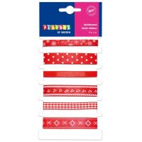 PlayBox: Set de panglici din satin roșu cu diverse modele, set de 6 bucăți, 1m - 7/4/74fb0d84245c1f3ffd3b5cb9d470b5a377a46a44391660fc16f90da6a9447ebc.jpg