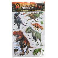 Set de autocolante de perete 3D Lumea Dinozaurilor cu poster