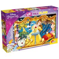 Frumoasa și Bestia Belle 2 în 1 puzzle cu 108 piese și carte de colorat 70x50cm - Lisciani