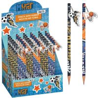 Luna: Creion grafit pentru băieți cu radieră decorată, disponibil în două variante, 1 bucată - a/8/a8e7bc6b2438a0e6cc43a2c252cfedae268666bf5fa9174298c22797870be768.jpg