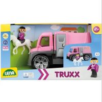 LENA: Camion de transport cal roz cu figurină