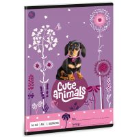 Ars Una: Cute Animals - Puppy cu teckel, caiet liniat pentru clasa a 2-a, format A/5 - a/r/Ars-Una-Cute-Animals--Puppy-cu-teckel-caiet-liniat-pentru-clasa-a-2-a-format-A-5-1.jpg