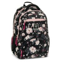 Ars Una: Flowery Black ghiozdan ergonomic cu flori, rucsac 33x45x24cm - a/r/Ars-Una-Flowery-Black-ghiozdan-ergonomic-cu-flori-rucsac-33x45x24cm-1.jpg