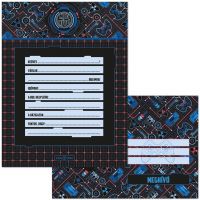 Ars Una: Set de 10 invitații cu model controller HUD pentru gameri, cu plicuri