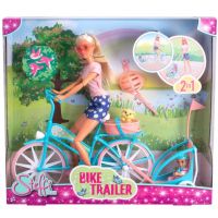 Steffi Love: Steffi biciclistă cu remorcă pentru copii - Simba Toys