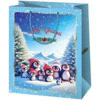 Cardex: Punguță cadou de Crăciun cu pinguini, mărime mare, 26x13x33cm - c/a/Cardex-Punguta-cadou-de-Craciun-cu-pinguini-marime-mare-26x13x33cm-1.jpg