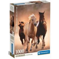 Cai alergând HQC 1000 bucăți puzzle cu poster - Clementoni