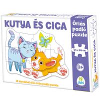 Câine și pisică puzzle uriaș de podea 12 bucăți - c/a/caine-si-pisica-puzzle-urias-de-podea-12-bucati.jpg