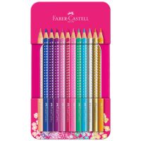 Faber-Castell: Set de 12 creioane colorate Sparkle în cutie metalică decorativă - c/b/cb986a39e6fe7d50a9693f9f8ed40dbca258565ca113321a81273d4f1d7ed9d8.jpg