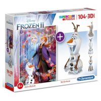 Clementoni: Disney Frozen 2in1 104 bucăți puzzle și model Olaf - c/l/clementoni-disney-frozen-2in1-104-bucati-puzzle-si-model-olaf.jpg