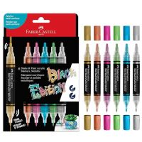 Faber-Castell: Set de markere metalice colorate Black Edition Shake & Paint, cu două capete, 3 mm și 1 mm, 6 bucăți - e/6/e6ca51e514ef26be00461485af1e045f72186d98bef07b4d258c994ed004787e.jpg