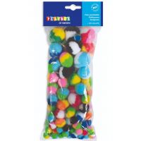 PlayBox: Set de 100 de pom-pom-uri colorate în diverse mărimi. - e/8/e887725e14be55a7fb0458b3eb82958bbbd6430a1ed6e1f790277a38d6326d12.jpg