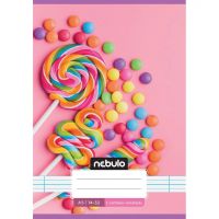 Nebulo: Caiet liniat capsat pentru clasa 1, format A5, 14-32, model drăguț - cu bomboane - e/9/e91a716a6c1fc78c51a1010acf041bb060254865b3962a29363a5b9fe969314e.jpg