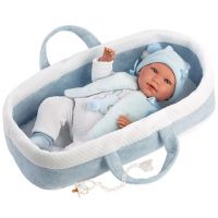 Llorens: Mimo păpușă nou-născută care plânge 40cm cu port-bebe