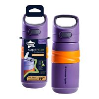 Tommee Tippee: Superstar Flip top straw Pahar cu pai violet 500ml (18 luni+)