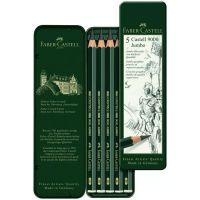 Faber-Castell: Set de 5 creioane grafit Jumbo 9000 în cutie metalică - f/a/Faber-Castell-Set-de-5-creioane-grafit-Jumbo-9000-in-cutie-metalica-1.jpg