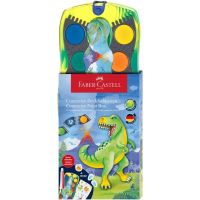 Faber-Castell: Set de acuarele Connector cu 12 culori, palete interconectabile, cu dinozauri - f/a/Faber-Castell-Set-de-acuarele-Connector-cu-12-culori-palete-interconectabile-cu-dinozauri-1.jpg