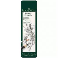 Faber-Castell: Set de creioane grafit acvarel în cutie metalică, 5 bucăți - f/a/Faber-Castell-Set-de-creioane-grafit-acvarel-in-cutie-metalica-5-bucati-1.jpg