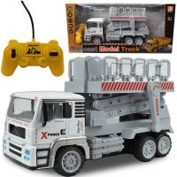 Camion cu nacelă RC cu telecomandă, cabină metalică și efecte de lumină, 27MHz, scară 1/12, 32cm