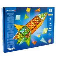 Geomag: Plăci magnetice Gems Rocket, set rachetă cu 32 de piese