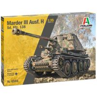 Italeri 1/35 Marder III Ausf. H Sd.Kfz.138 machetă tanc