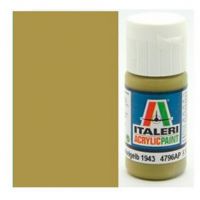 Italeri Flat Panzer Dunkelgelb 1943 (4796AP) – Vopsea mată pentru machete, culoare galben închis pentru blindate, 20ml