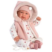 Llorens: Tina 44cm păpușă cu funcție de plâns în vestă roz - l/l/llorens-tina-44cm-papusa-cu-functie-de-plans-in-vesta-roz.jpg