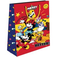 Luna: Sac de cadou cu imprimeu Mickey Mouse și prietenii săi 33x12x45cm