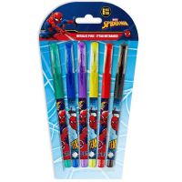 Luna: Set de 6 pixuri gel cu sclipici Spider-Man - l/u/Luna-Set-de-6-pixuri-gel-cu-sclipici-Spider-Man-1.jpg