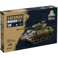 Mașină de model Italeri 1/56 M4A3E8 Sherman Fury