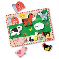 Melissa & Doug: Puzzle cu animale - Fermă - Spin Master