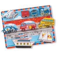 Melissa & Doug: Puzzle cu vehicule - Spin Master