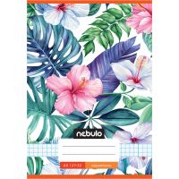 Nebulo: Caiet cu pătrate, format A/5, 27-32 file, cu copertă imprimată cu model de flori tropicale și carouri. - n/e/Nebulo-Caiet-cu-patrate-format-A-5-27-32-file-cu-coperta-imprimata-cu-model-de-flori-tropicale-si-carouri--1.jpg